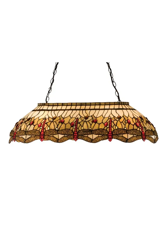 Meyda 40″l Tiffany Hanginghead Dragonfly Oblong Pendant – 17508