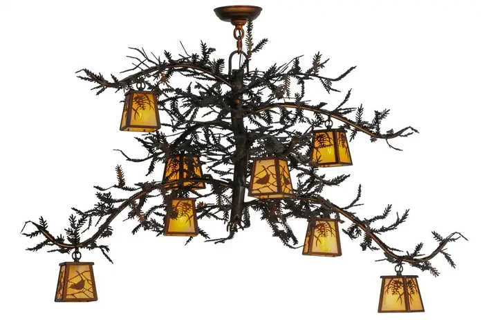 Meyda 48″w Pine Branch 8 Lt Custom Chandelier – 145178