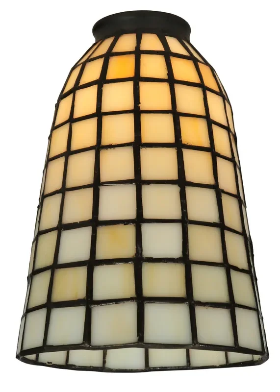 Meyda 5″w Geometric Beige Shade – 67039
