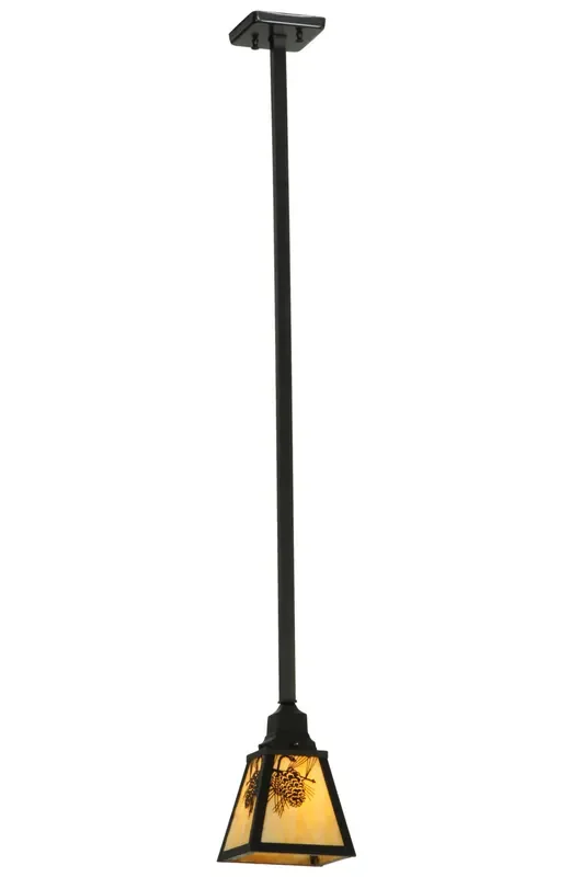 Meyda 6″ Sq Winter Pine Pendant – 141857