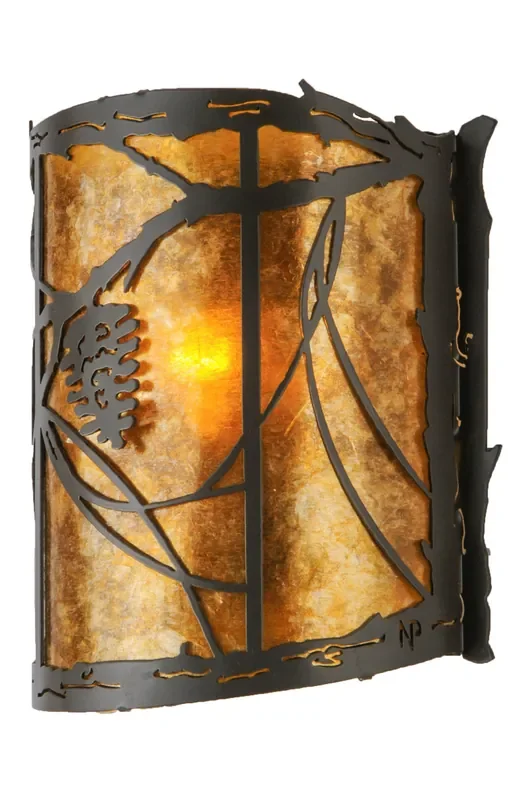 Meyda 9″w Whispering Pines Wall Sconce – 114446