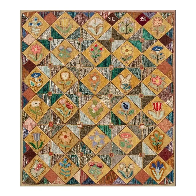 Mid 20th Century American Hooked Rug