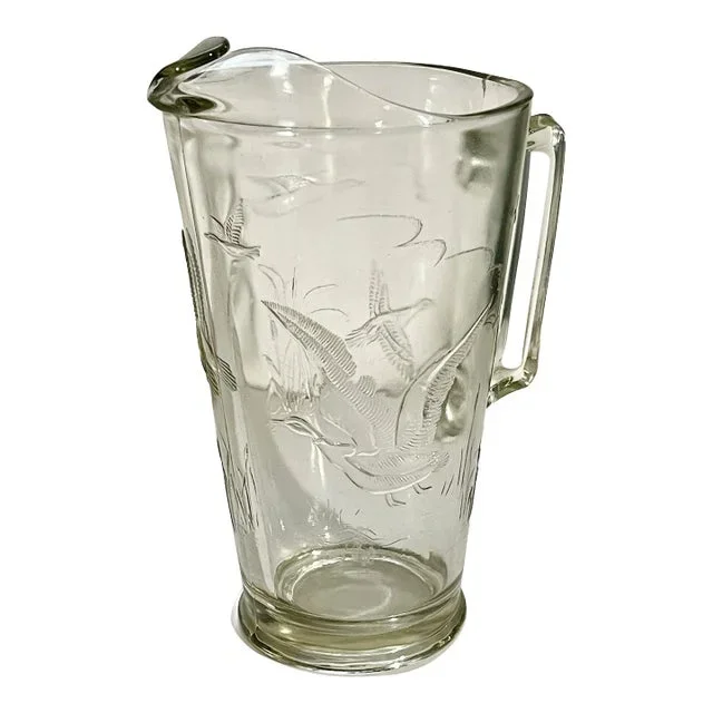 Mid 20th Century Anchor Hocking Water Bird Pitcher