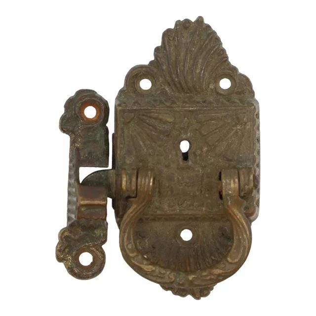 Mid 20th Century Bronze Art Nouveau Right Swing Ice Box Latch