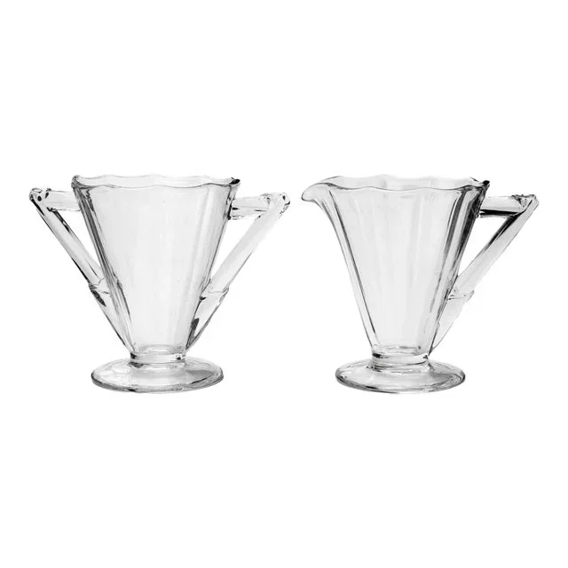Mid 20th Century Cambridge Sugar & Creamer Set of 2