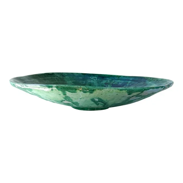 Mid 20th Century Handcrafted Ceramic Glazed Decorative Bowl