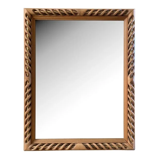 Mid 20th Century Italian Carved Mirror