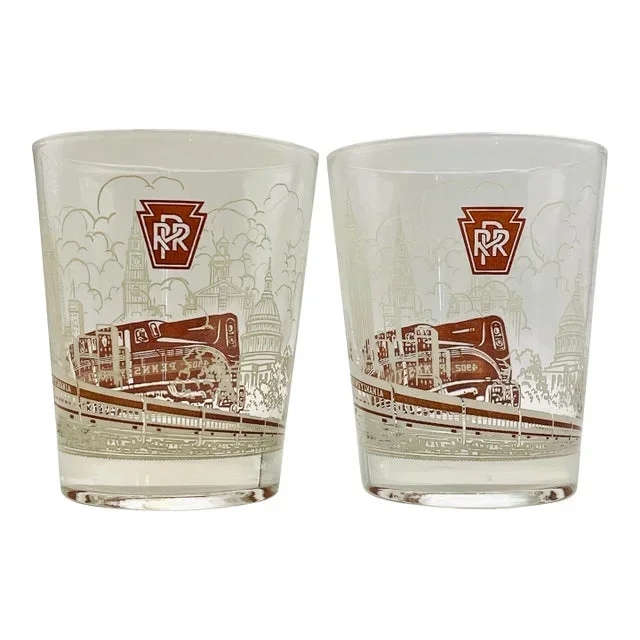 Mid 20th Century Pennsylvania Railroad Glasses- A Pair
