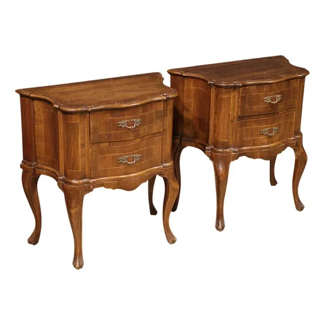 Mid-20th Century Venetian Bedside Tables, 1950, Set of 2