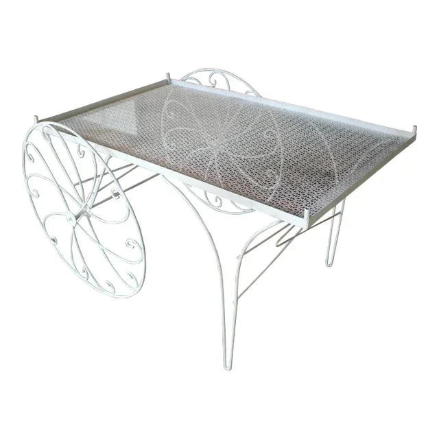 Mid-20th Century Wrought Iron Garden Cart