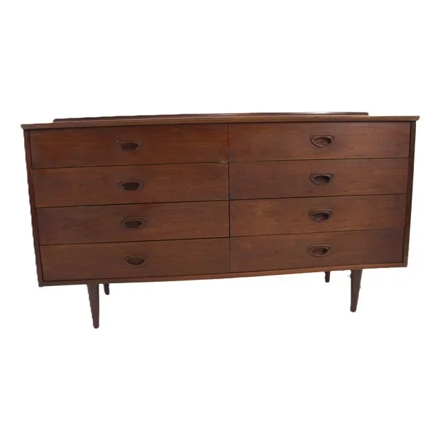 Mid Century 8 Drawer Danish Dresser