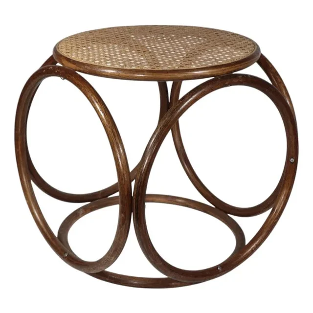 Mid Century Bentwood Stool, Ottoman, Footrest Attributed to Thonet Circa 1970s
