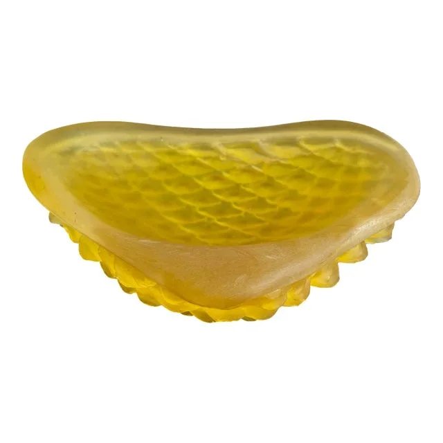Mid-Century Brazilian Modern Acrylic Catch All Dish With Scaly Underside