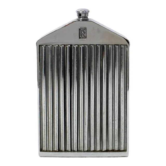 Mid Century Chrome Plate Rolls Royce Radiator Grill Decanter