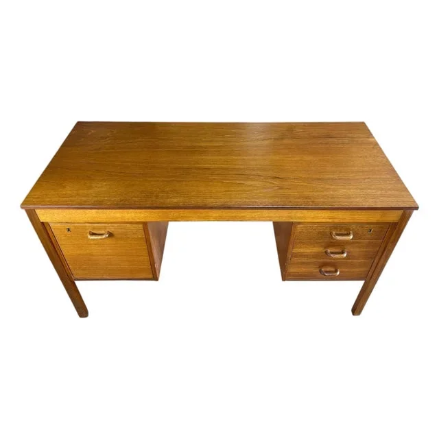 Mid-Century Danish Domino Teak Desk