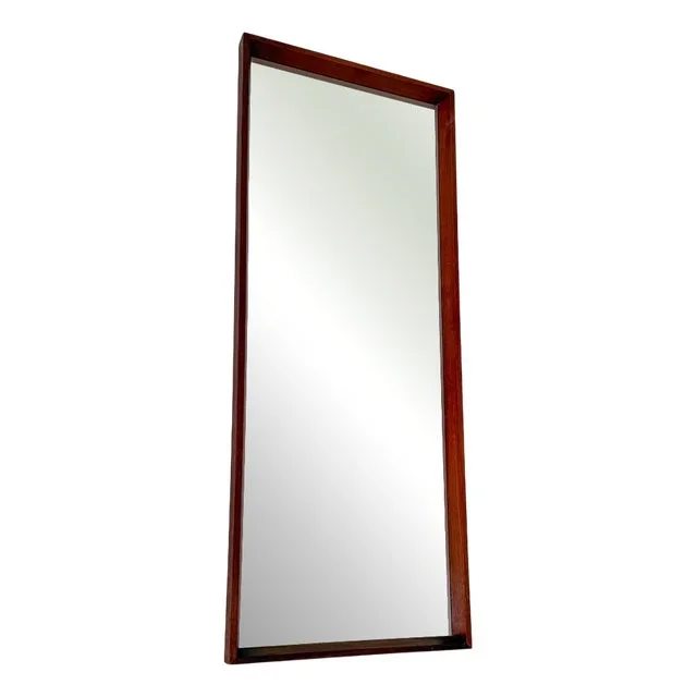 Mid-Century Danish Modern Teak Wall Mirror & Shelf by Jansen Spejle, 1960s
