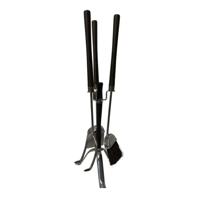 Mid-Century Fireplace Tool Set- 4 Pieces