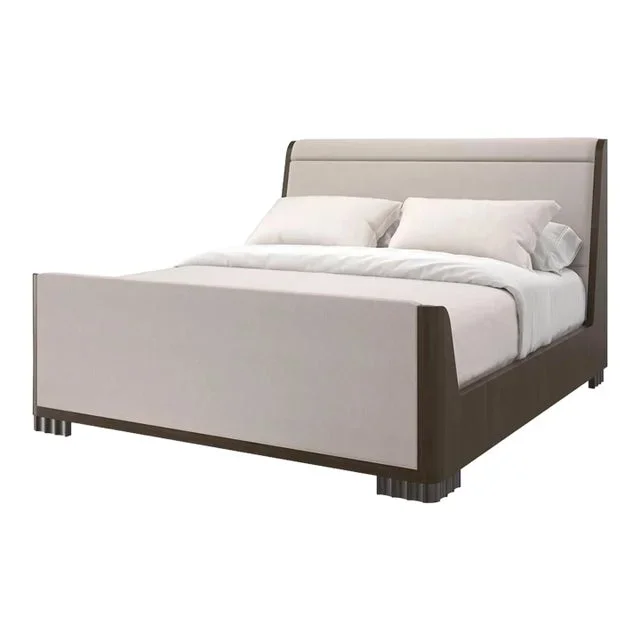 Mid Century King Sleigh Bed
