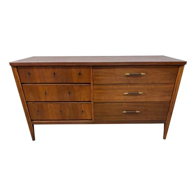 Mid-Century Modern Broyhill Saga Walnut Dresser