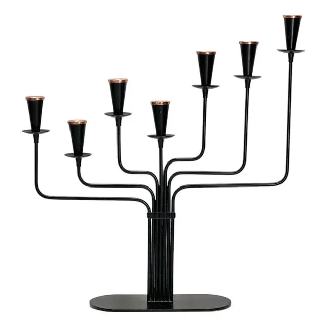 Mid-Century Modern Candleholder in Copper and Metal by Gunnar Ander for Ystad-Metall, 1960s
