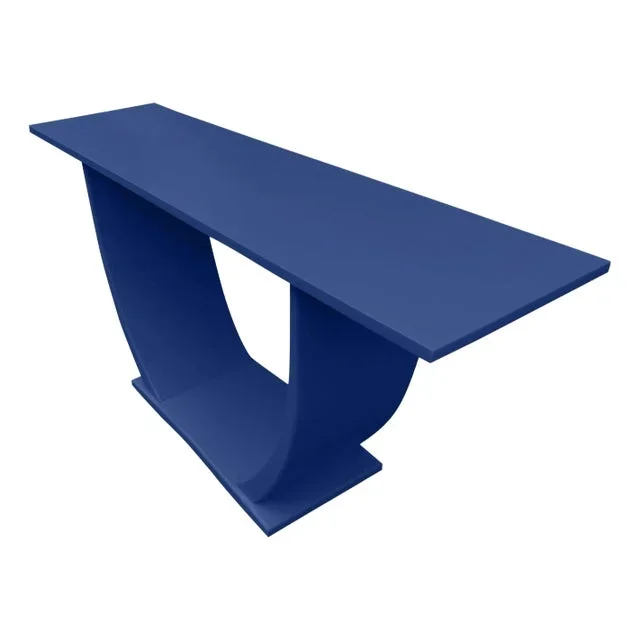 Mid Century Modern Console With Custom Deep Blue Custom Finish