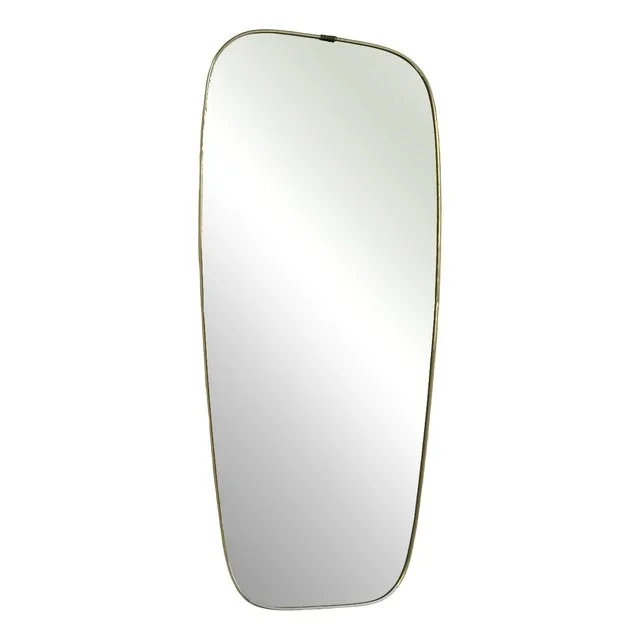 Mid-Century Modern German Wall Mirror in Aluminium, 1970s