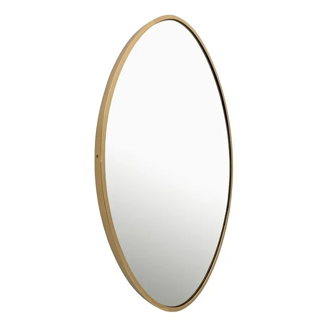 Mid-Century Modern Italian Brass Wall Mirror attributed Gio Ponti, 1950s