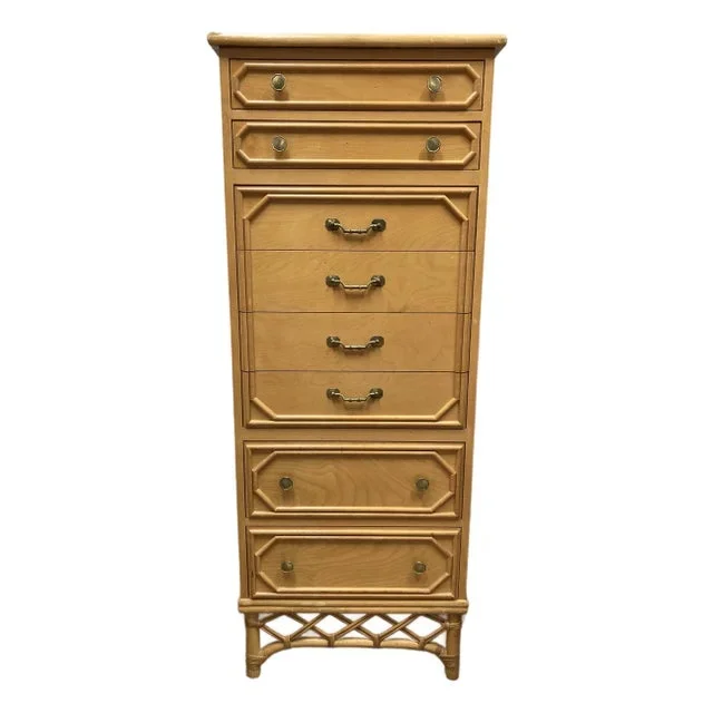 Mid-Century Modern Rattan Lingerie’ Dresser