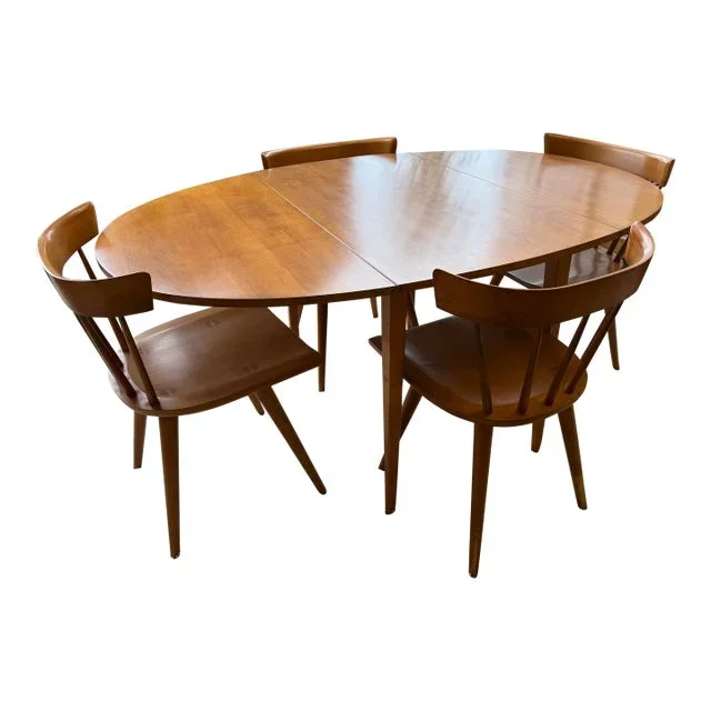 Mid Century Modern Solid Maple Dining Set Designed by Paul McCobb for Planner Group – Set of 5