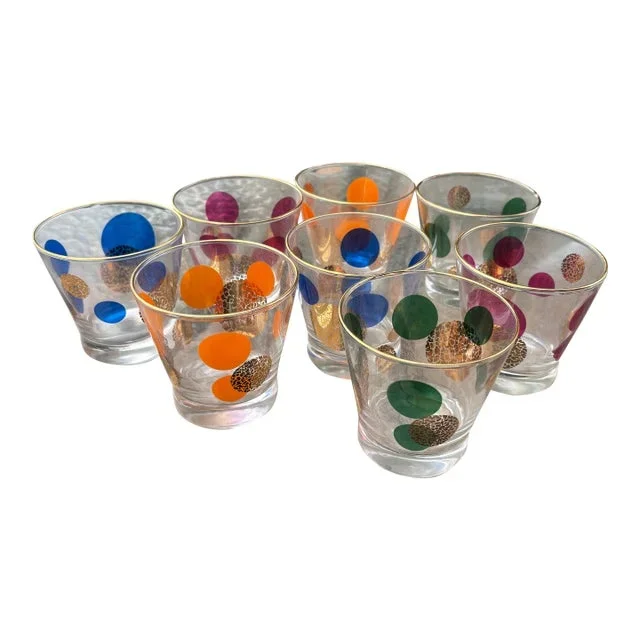 Mid Century Russel Wright Eclipse Old Fashioned Glasses for Bartlett Collin’s Set of 8 With Original Box