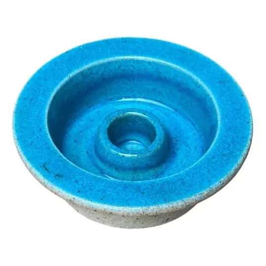 Mid-Century Stoneware Pottery Candle Holder from Knabstrup, Denmark, 1960s