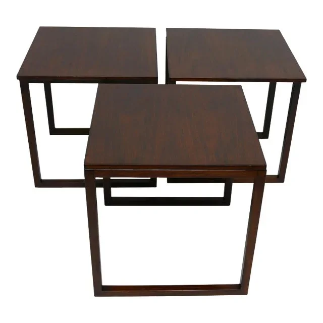 Midcentury Danish Modern Rosewood Nesting Tables – Set of 3