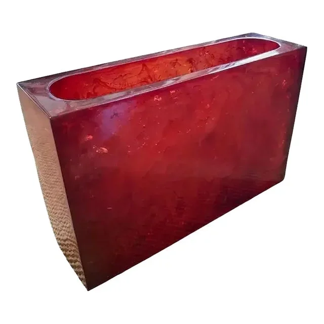 Modern Acrylic Rectangular Vase by Studio Nova 1980’s