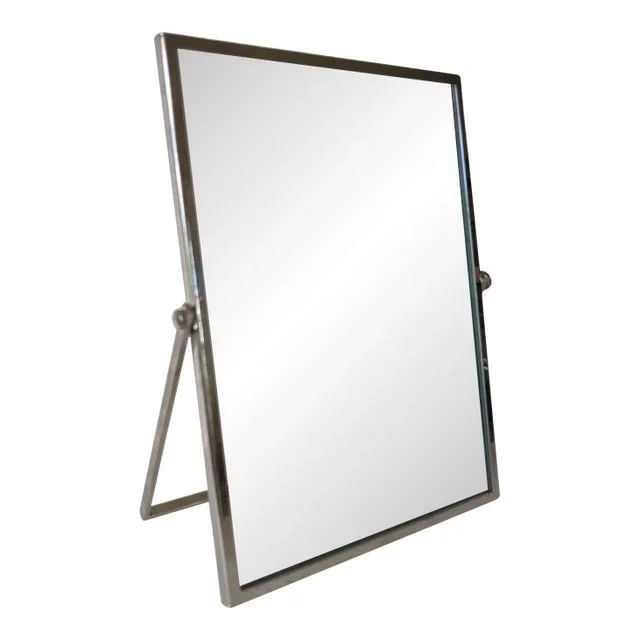 Modern Contemporary Drexel Heritage Chrome and Glass Floating Frame With Easel
