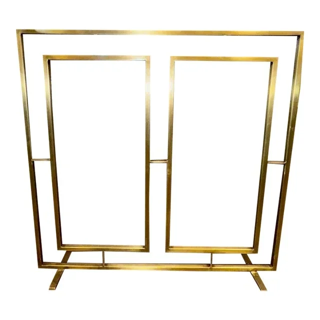 Modern Design Custom Made Brass Fire Screen