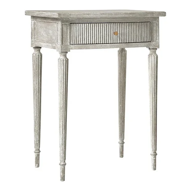 Modern History Ribbed Nightstand – Grey