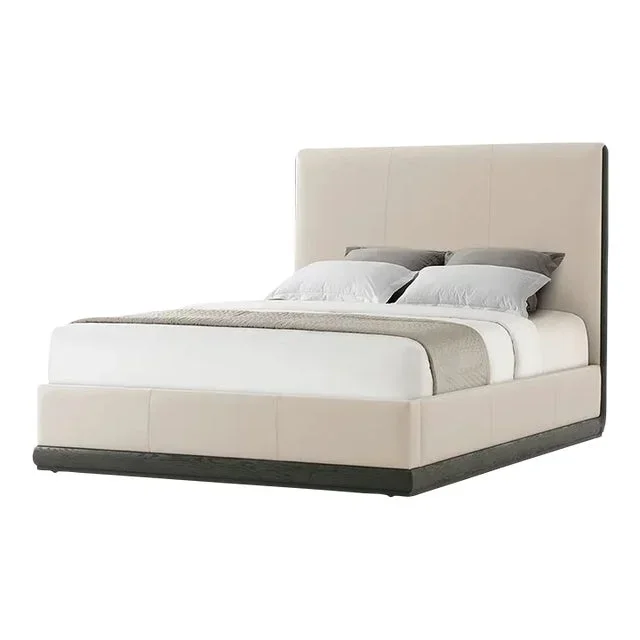 Modern Leather Queen Bed