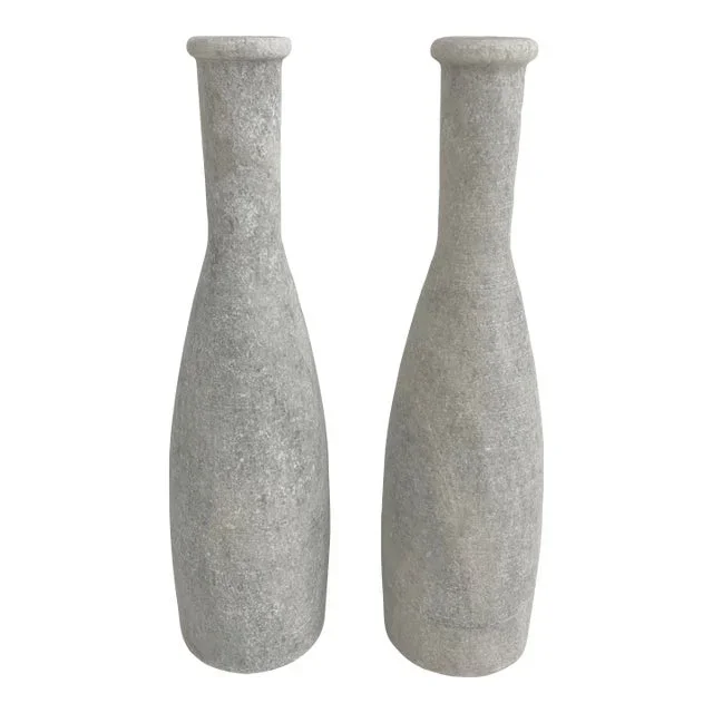 Modern Marble Candleholders – A Pair