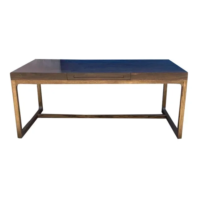 Modern Oak and Walnut Desk