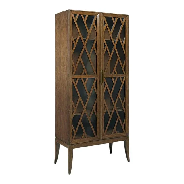 Modern Reed Brown Cabinet