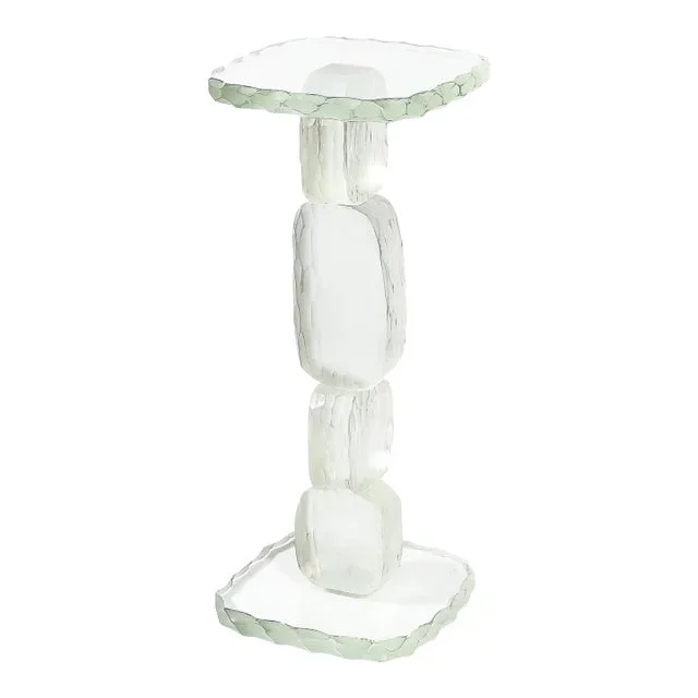 Modernist Hand-Blown Murano Battuto Glass Sculptural Drinks/End Table