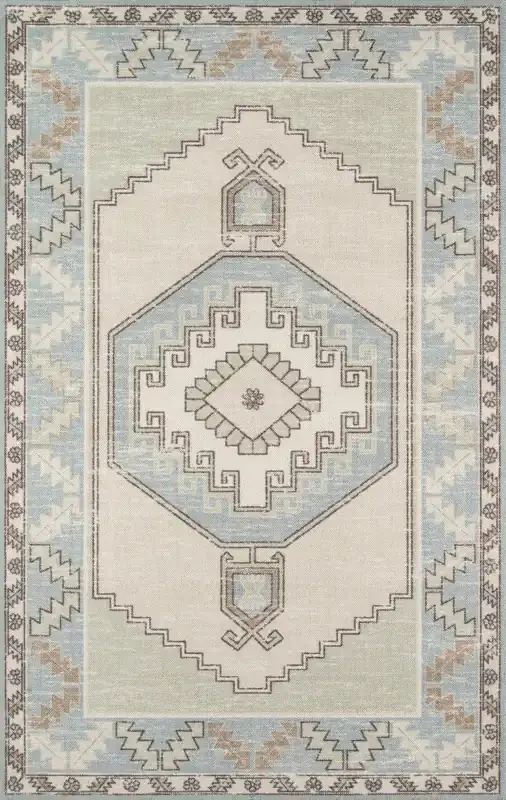 Momeni Anatolia ANA-2 Light Blue Machine Made Area Rugs