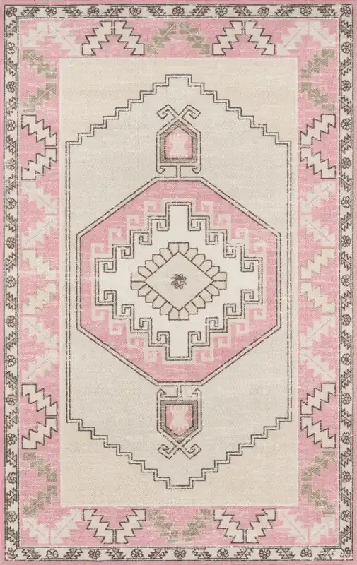 Momeni Anatolia ANA-2 Pink Machine Made Area Rugs
