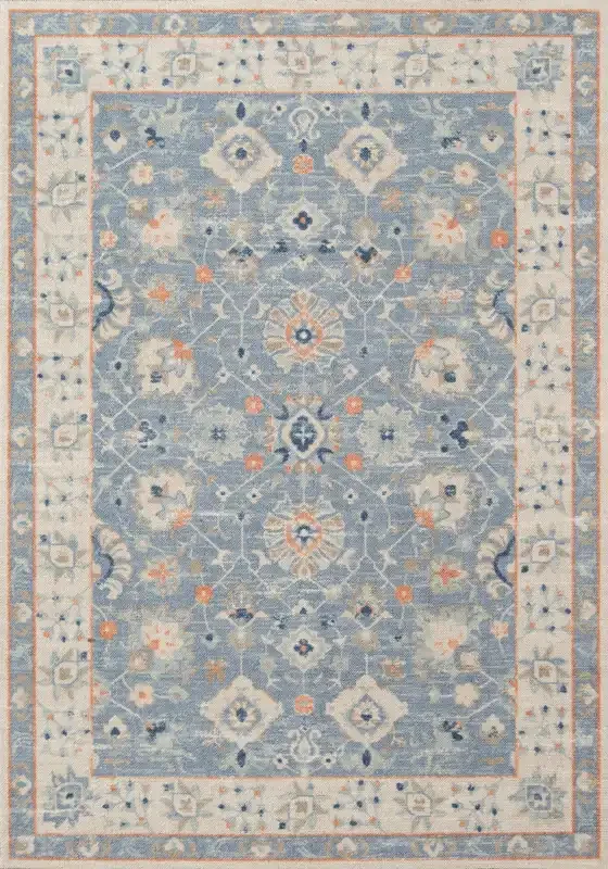 Momeni Anatolia ANA-8 Blue Machine Made Area Rugs