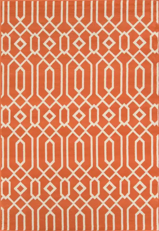 Momeni Baja BAJ-3 Orange Machine Made Area Rugs