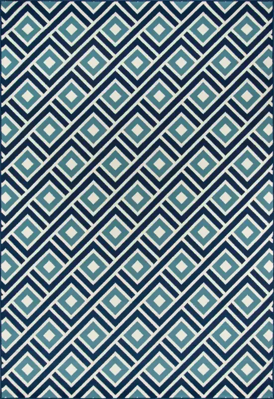 Momeni Baja BAJ-7 Blue Machine Made Area Rugs