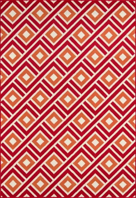 Momeni Baja BAJ-7 Red Machine Made Area Rugs