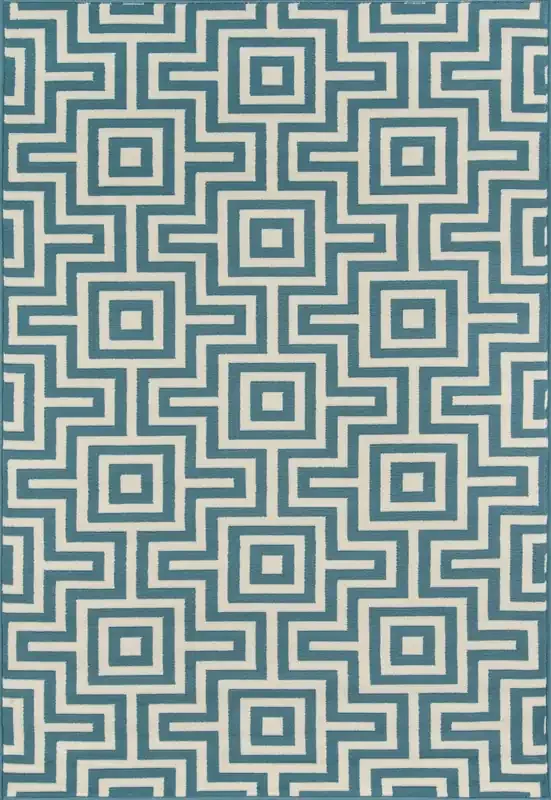 Momeni Baja BAJ10 Blue Machine Made Area Rugs
