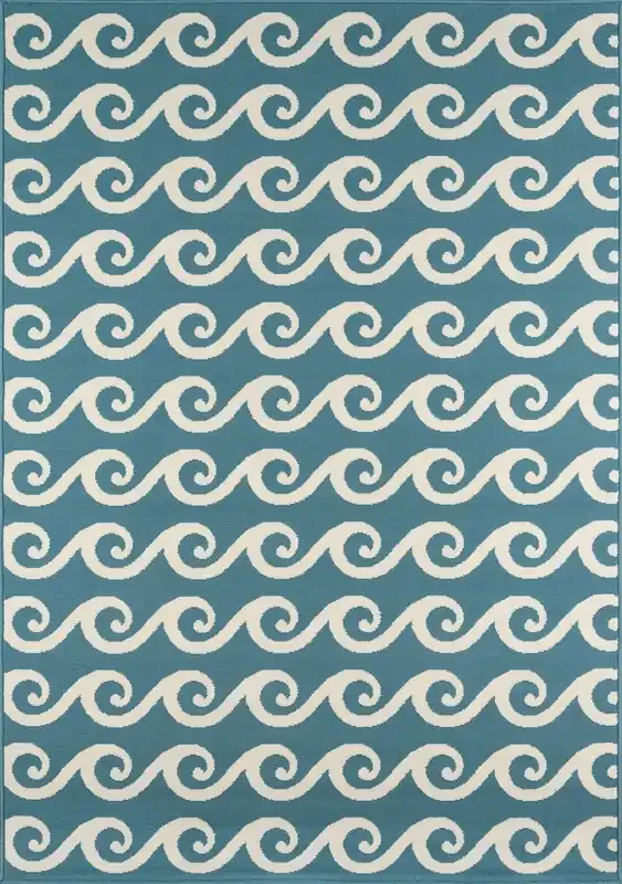 Momeni Baja BAJ14 Blue Machine Made Area Rugs