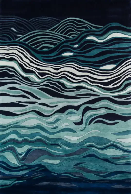 Momeni New Wave NW144 Navy Hand Tufted Area Rugs